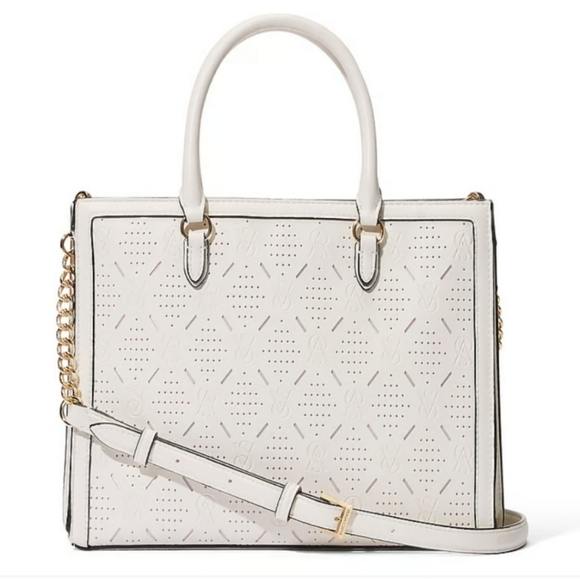 NWT! GORGEOUS VICTORIA'S SECRET COCONUT WHITE CROSSBODY SATC… - Picture 2 of 13